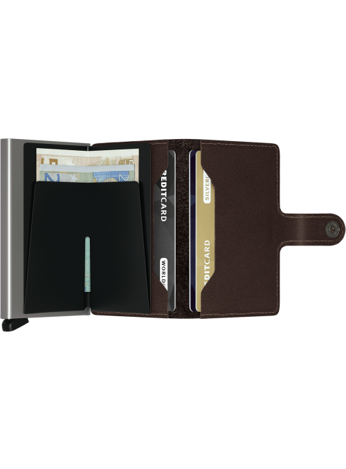 SECRID Miniwallet Orginal Dark Brown RFID portfel