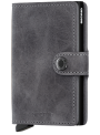 SECRID Miniwallet Vintage Grey - Black RFID portfel