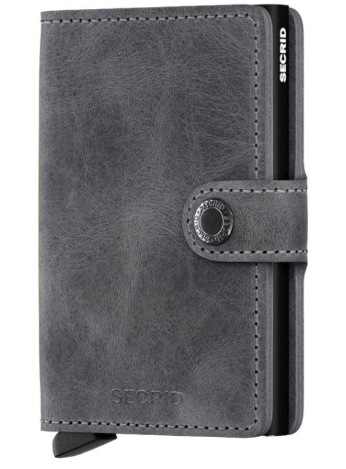 Secrid Miniwallet Vintage Grey - Black RFID portfel
