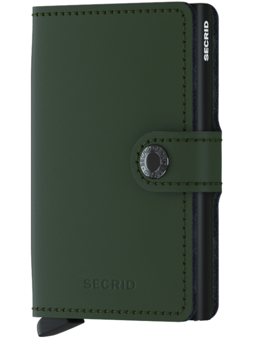 Secrid Miniwallet Matte Green - Black RFID portfel