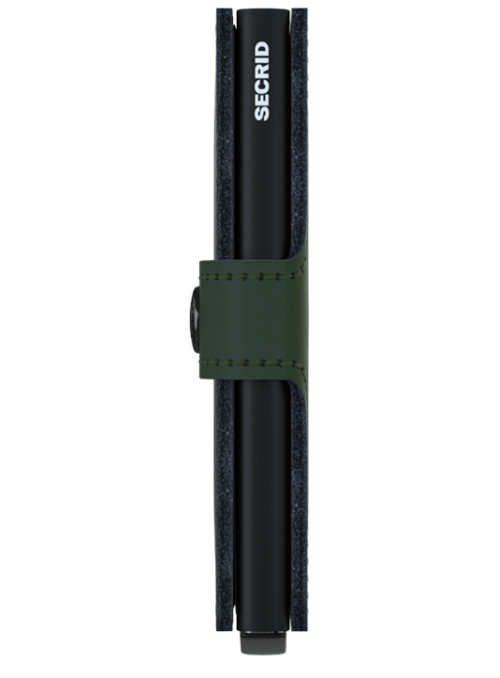 SECRID Miniwallet Matte Green - Black RFID portfel