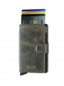 SECRID Miniwallet Vintage Olive - Black RFID portfel