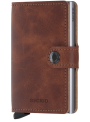 SECRID Miniwallet Vintage Brown RFID portfel