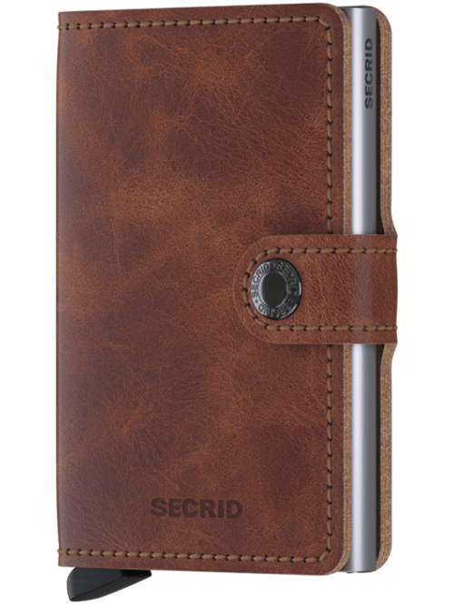 Secrid Miniwallet Vintage Brown RFID portfel