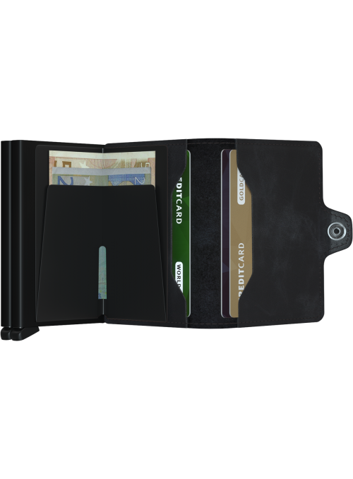 SECRID Twinwallet Vintage Black RFID portfel