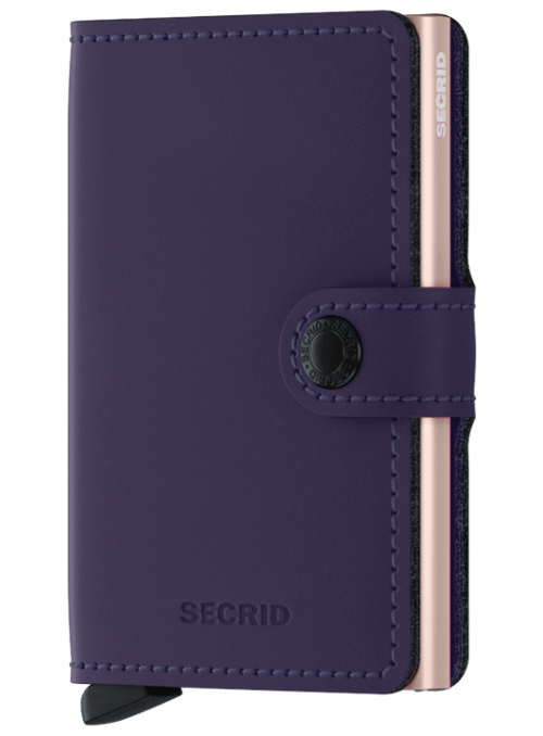 Secrid Miniwallet Matte Purple Rose RFID portfel