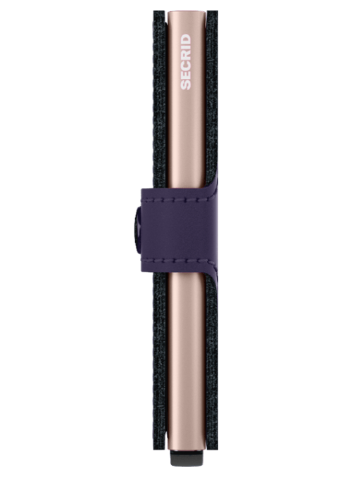SECRID Miniwallet Matte Purple Rose RFID portfel