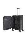 Travelite Viia walizka średnia z poszerzeniem na 4 podwójnych kołach