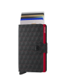 Secrid Miniwallet Optical Black - Red RFID portfel