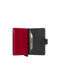 Secrid Miniwallet Optical Black - Red RFID portfel