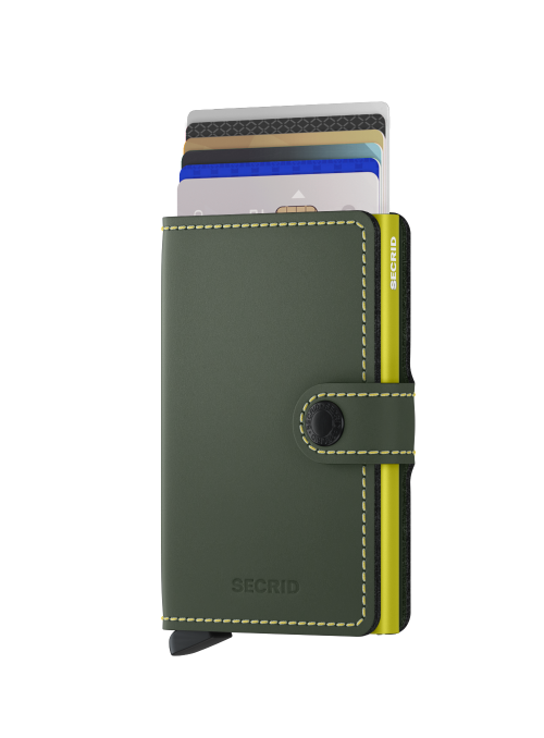 Secrid Miniwallet Matte Green&amp;Lime RFID portfel